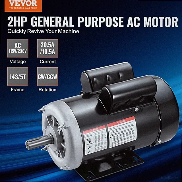 2HP Electric Motor 1725 rpm, AC 115V/230V, 143/5T Frame, Air Compressor Motor S