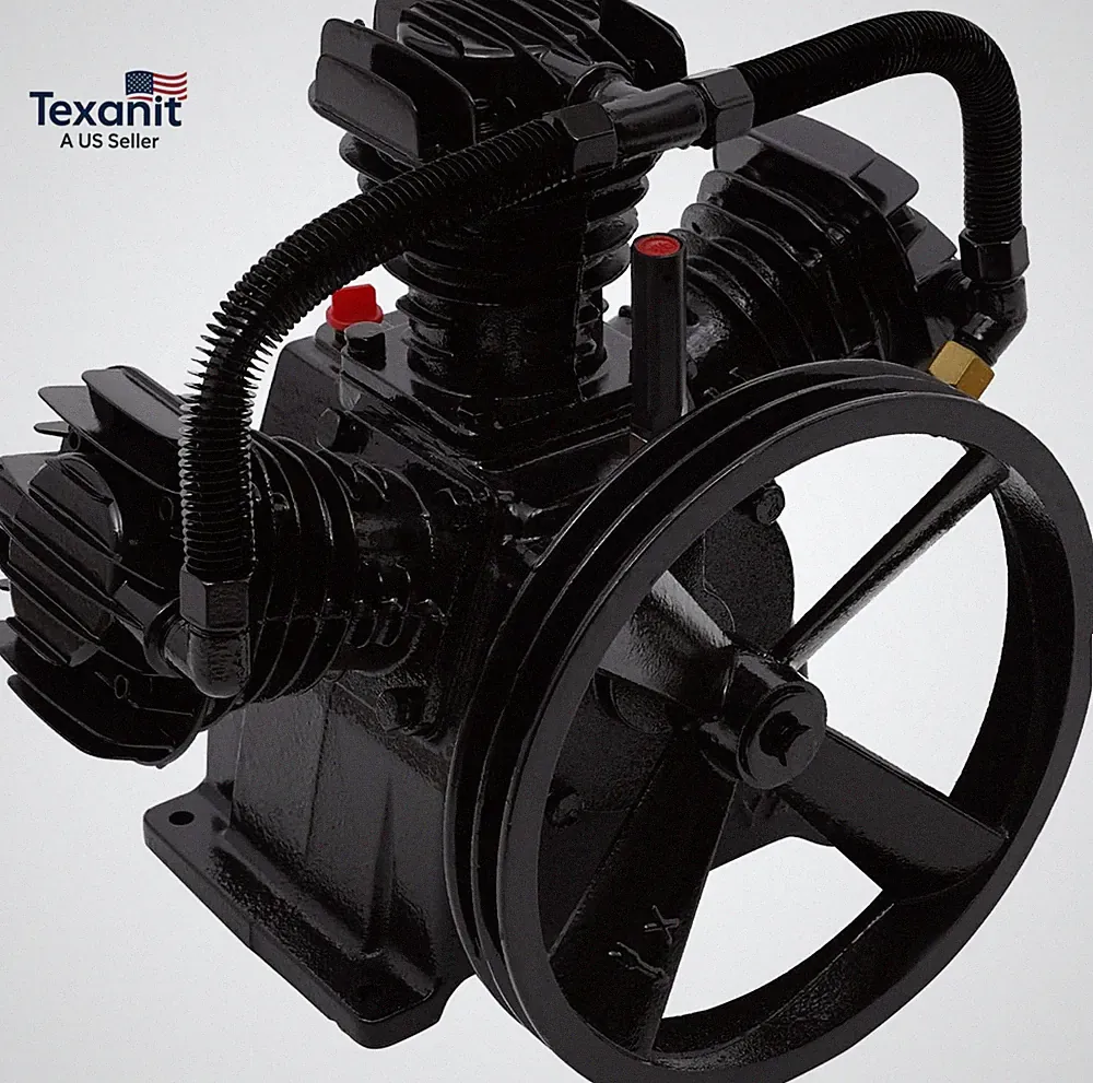 4-5HP Heavy Duty Air Compressor Pump, 3-Cylinder 10-12 CFM Cast Iron Compressor