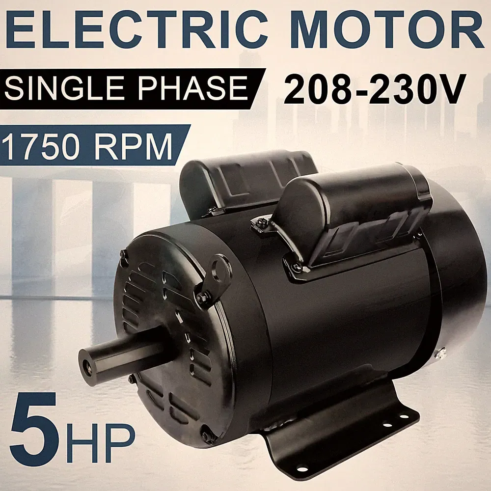 5HP Air Compressor Electric Motor 184T Single Phase 1750RPM TEFC Compressor Duty