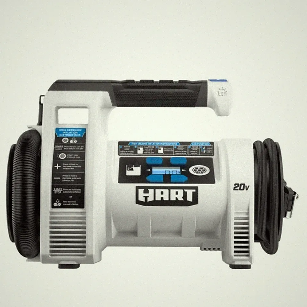 Hart HPIF5 20V Cordless Digital Tire Inflator Air Pump for Car & Bike, Bare Tool