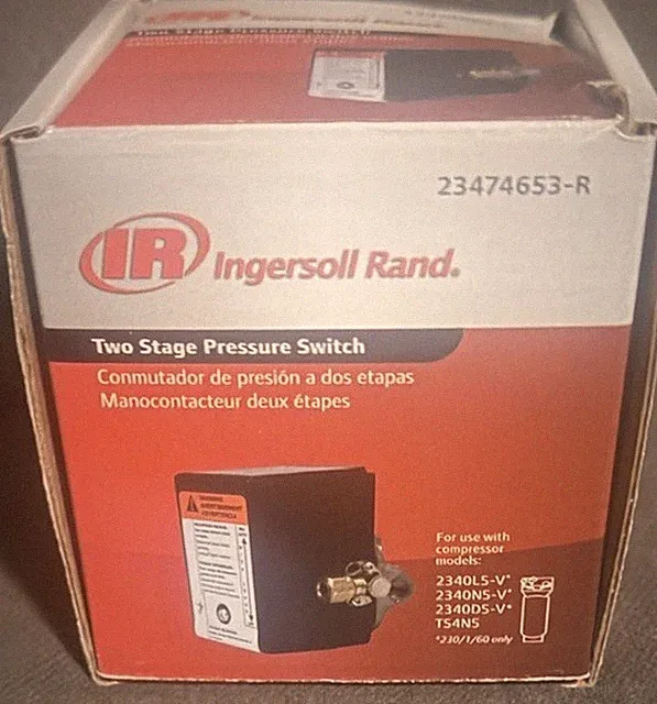Ingersoll Rand 135-175 PSI Pressure Switch For Two Stage Compressors 23474653-R