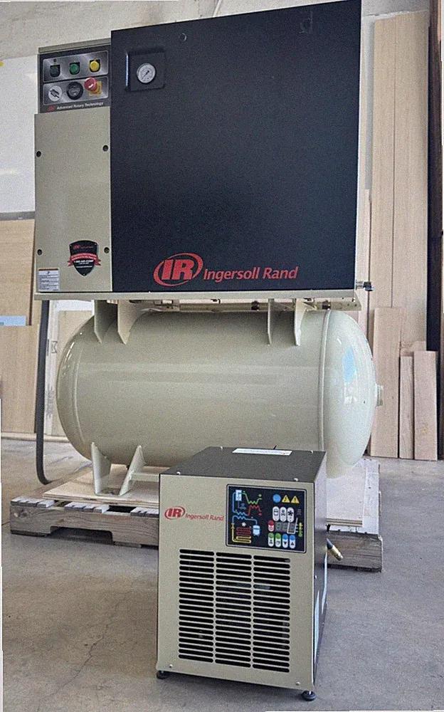 Ingersoll Rand 5HP Rotary Screw Air Compressor & Dryer used with 872 LOW HOURS!