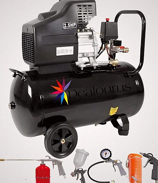 Portable 50L Litre ltr Air Compressor 9.6CFM 2.5HP & 5 Piece Tool Kit