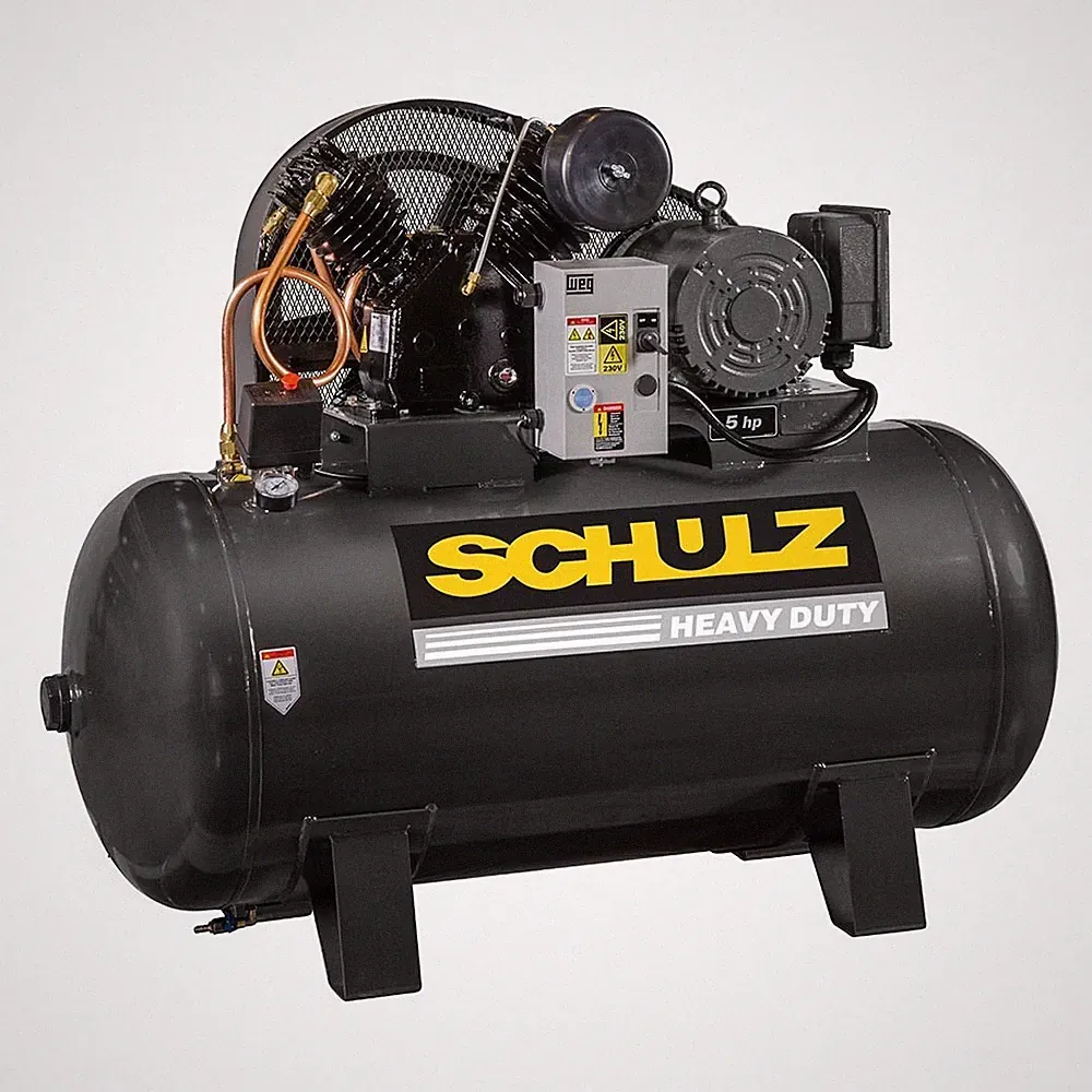 SCHULZ 5 HP 80 Gal Air Compressor Horizontal 20 CFM 208‑230V 1 PH
