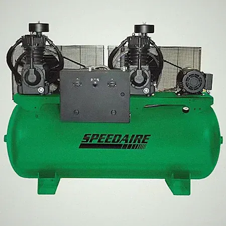 Speedaire 35Wc61 Elec. Air Compressor, Duplex, 5Hp, 32.8Cfm