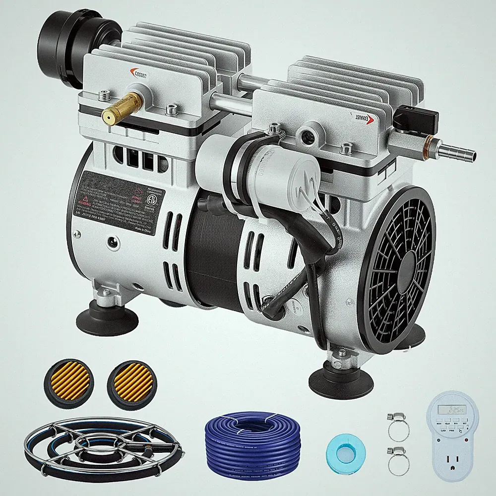 Uimoso 5.2CFM Pond Aeration System with 3/4 HP Compressor and Diffuser 3 Acres