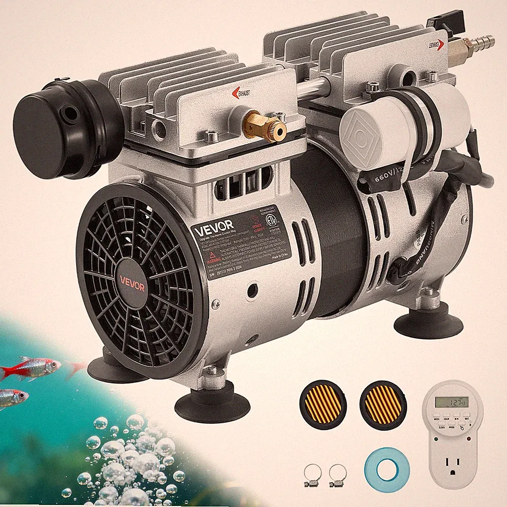 VEVOR Pond Aerator for Lake up to 3 Arces 5.2CFM 3/4HP Air Compressor 550W Motor